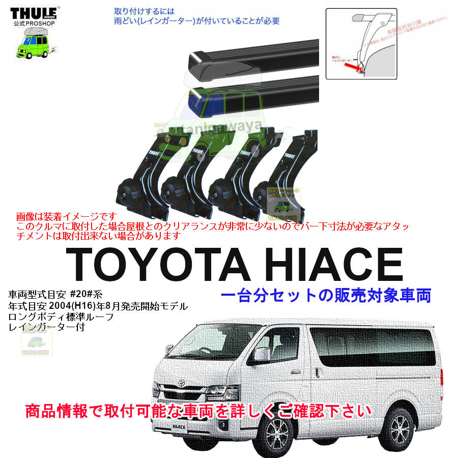 トヨタ】 THULE スーリー ベースキャリア車種専用SET販売 | 谷川屋